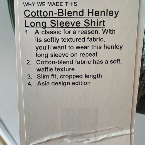 Cotton Blend Henley Long sleeve shirt - Picture 4 of 4